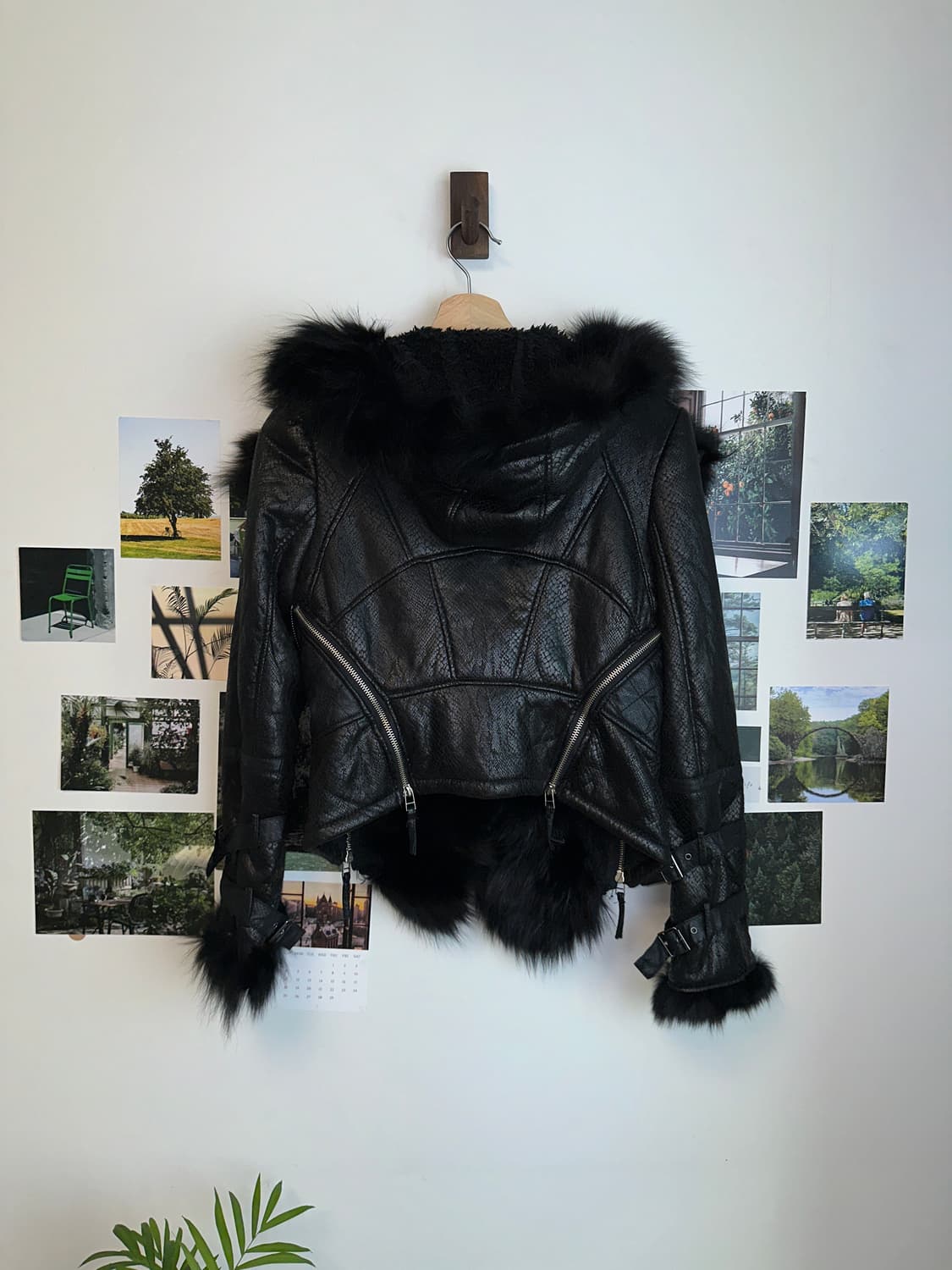 python side slit hood fur jk 상품이미지3