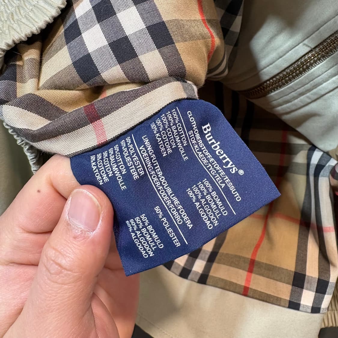 [XL] BURBERRY 버버리 빈티지 블루종  상품이미지10