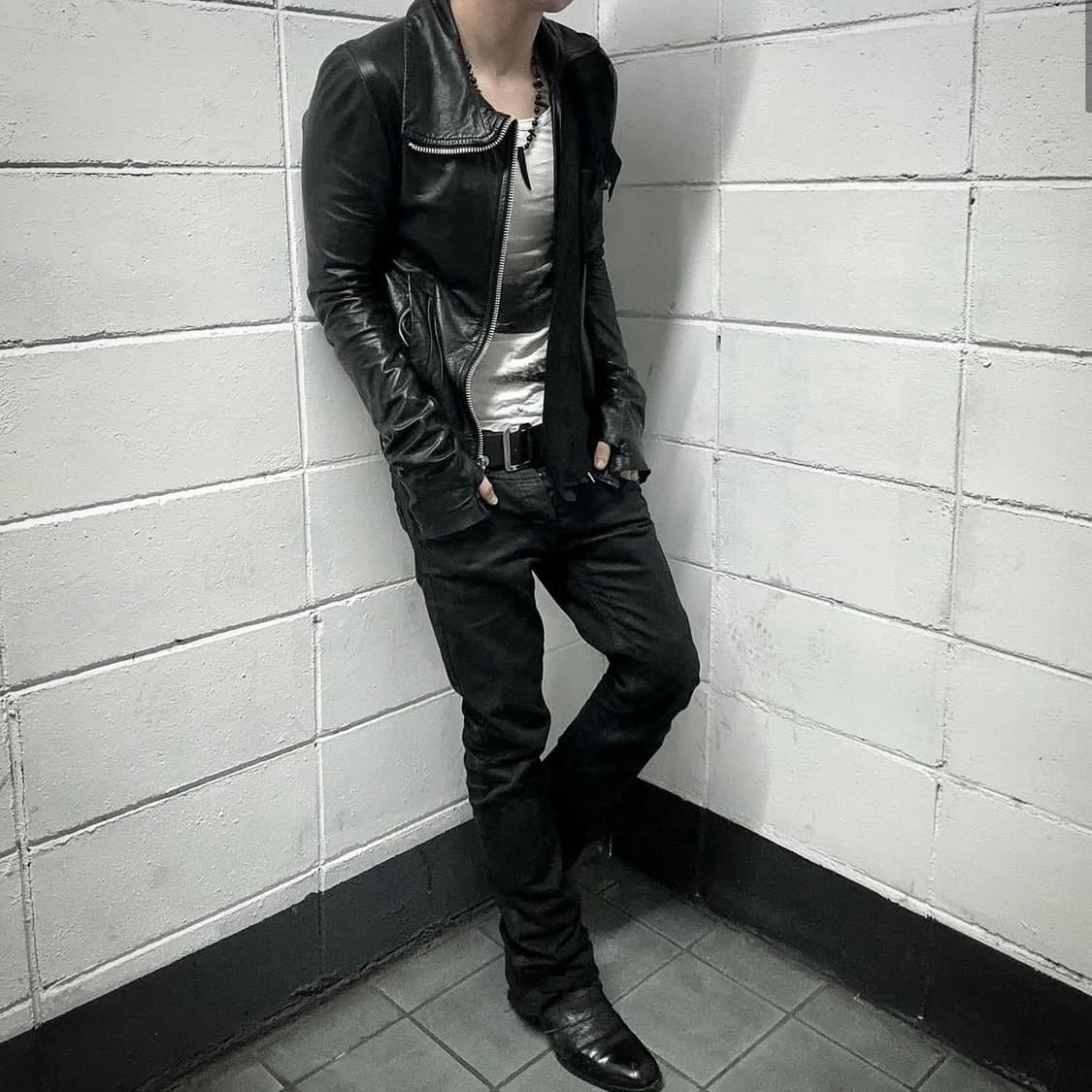 Ekam archive drape leather jacket 상품이미지6