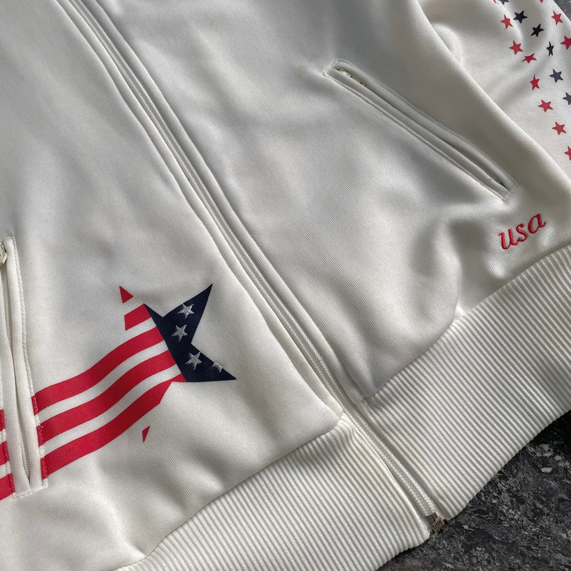 아디다스 파이어버드 USA 화이트 후드 져지 상품이미지5