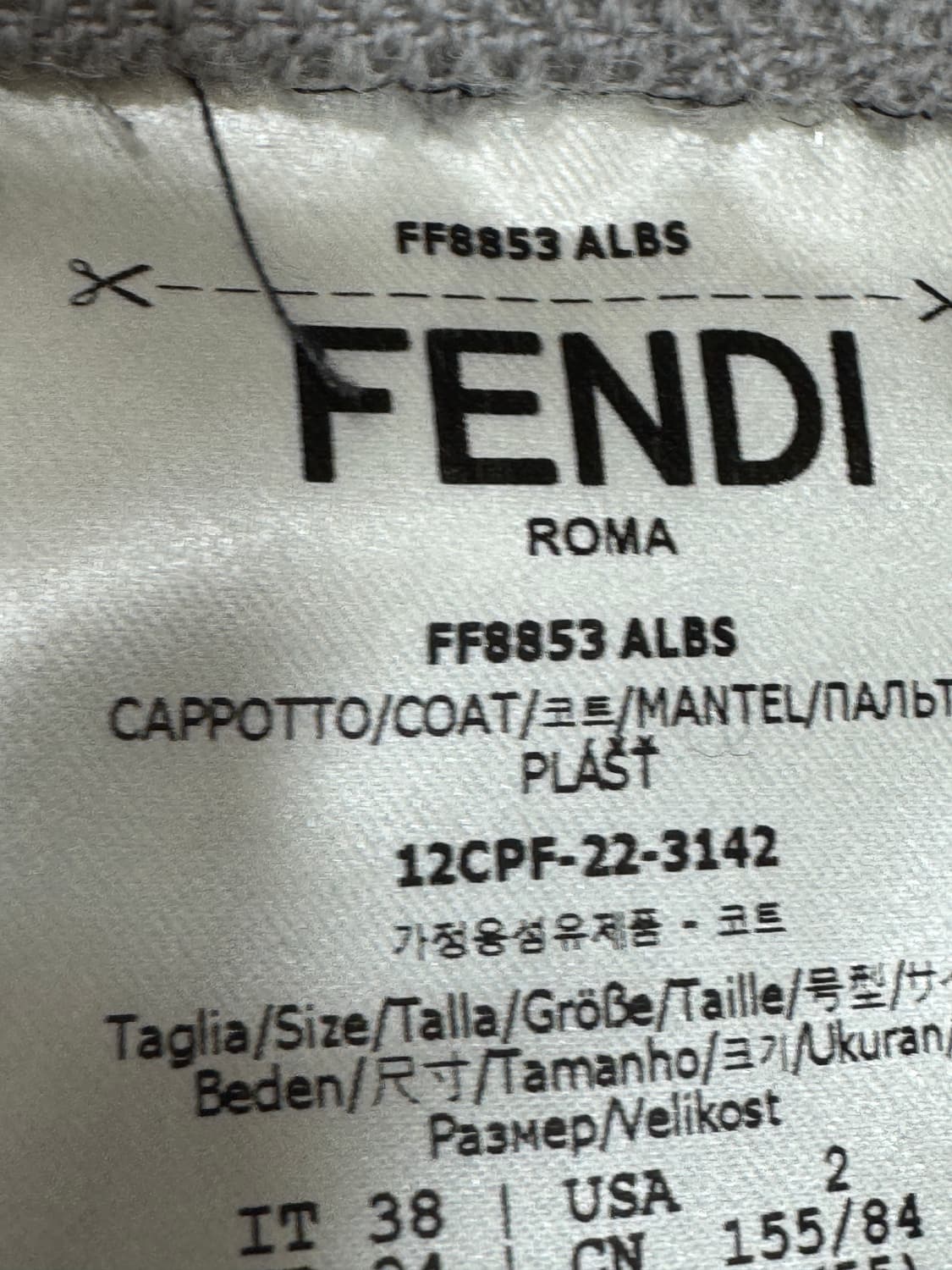 펜디 울 코트 38사이즈  상품이미지5