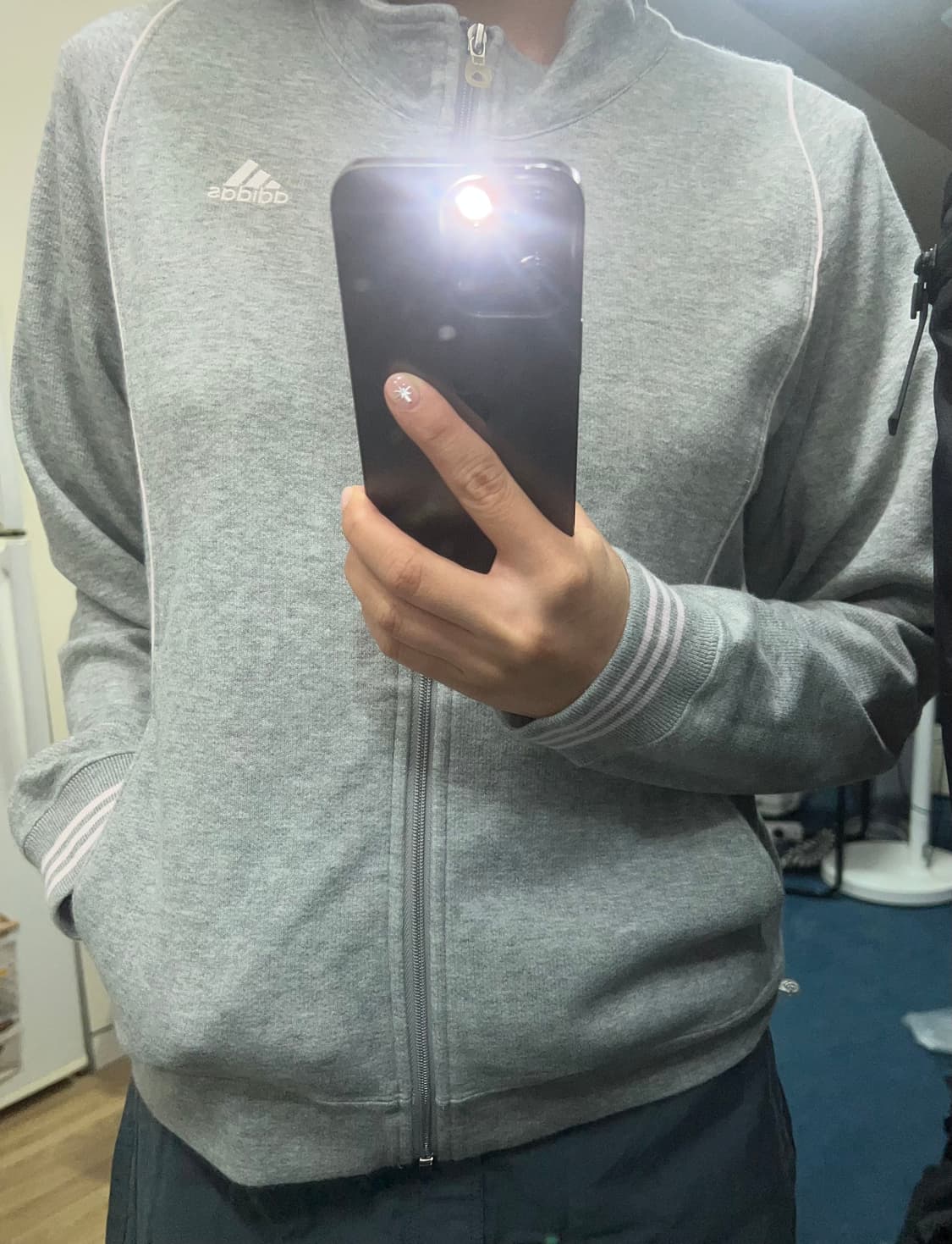 딸기우유 아디다스 집업 상품이미지7