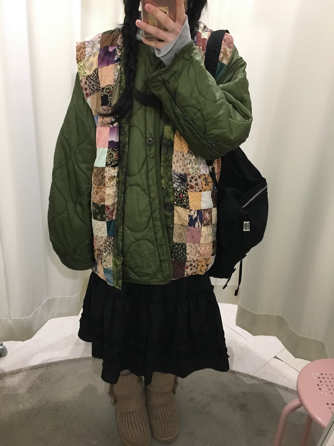 하구미 패치 누빔 베스트 상품이미지4