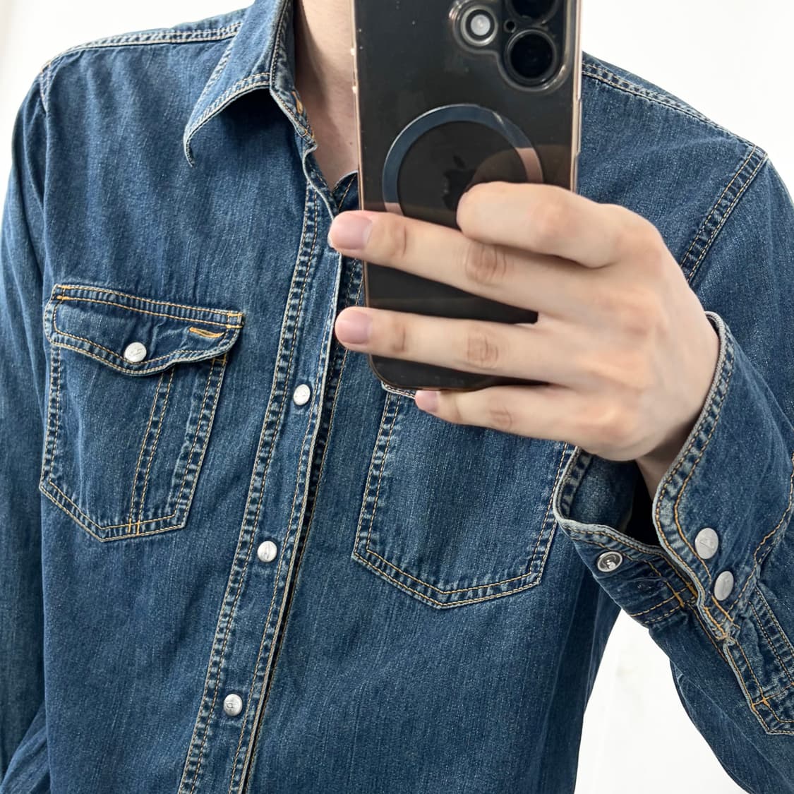 디젤 웨스턴 데님 셔츠 상품이미지3