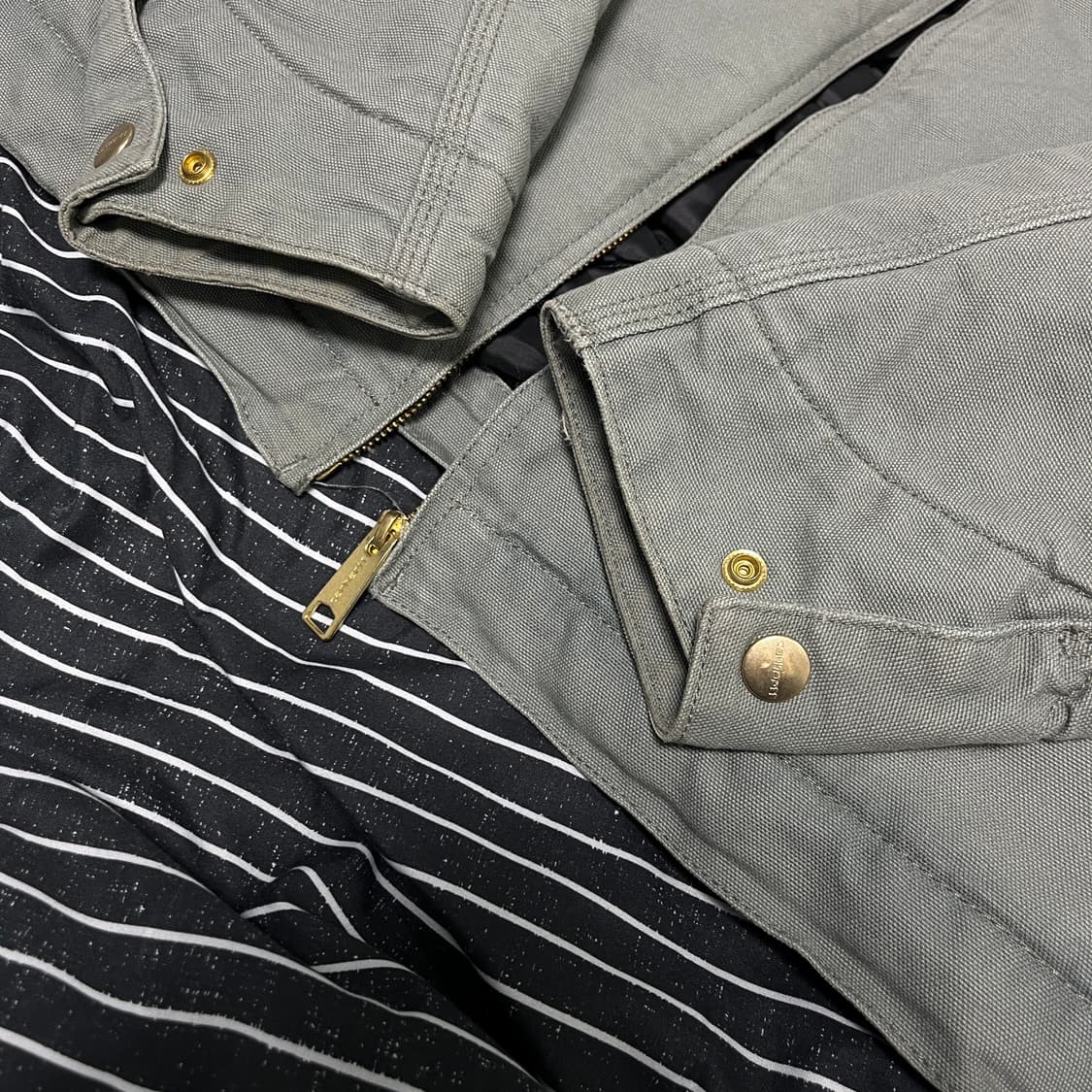 칼하트 디트로이트 자켓 스모크 그린 L 상품이미지2