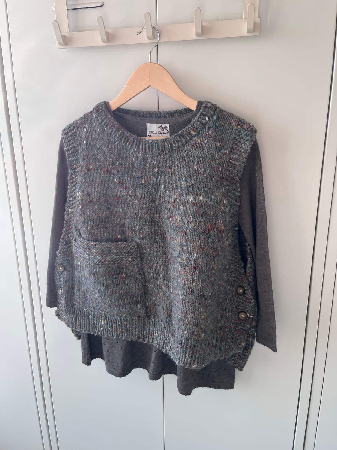 빈티지 핸드메이드 헤비 울니트 조끼  상품이미지5