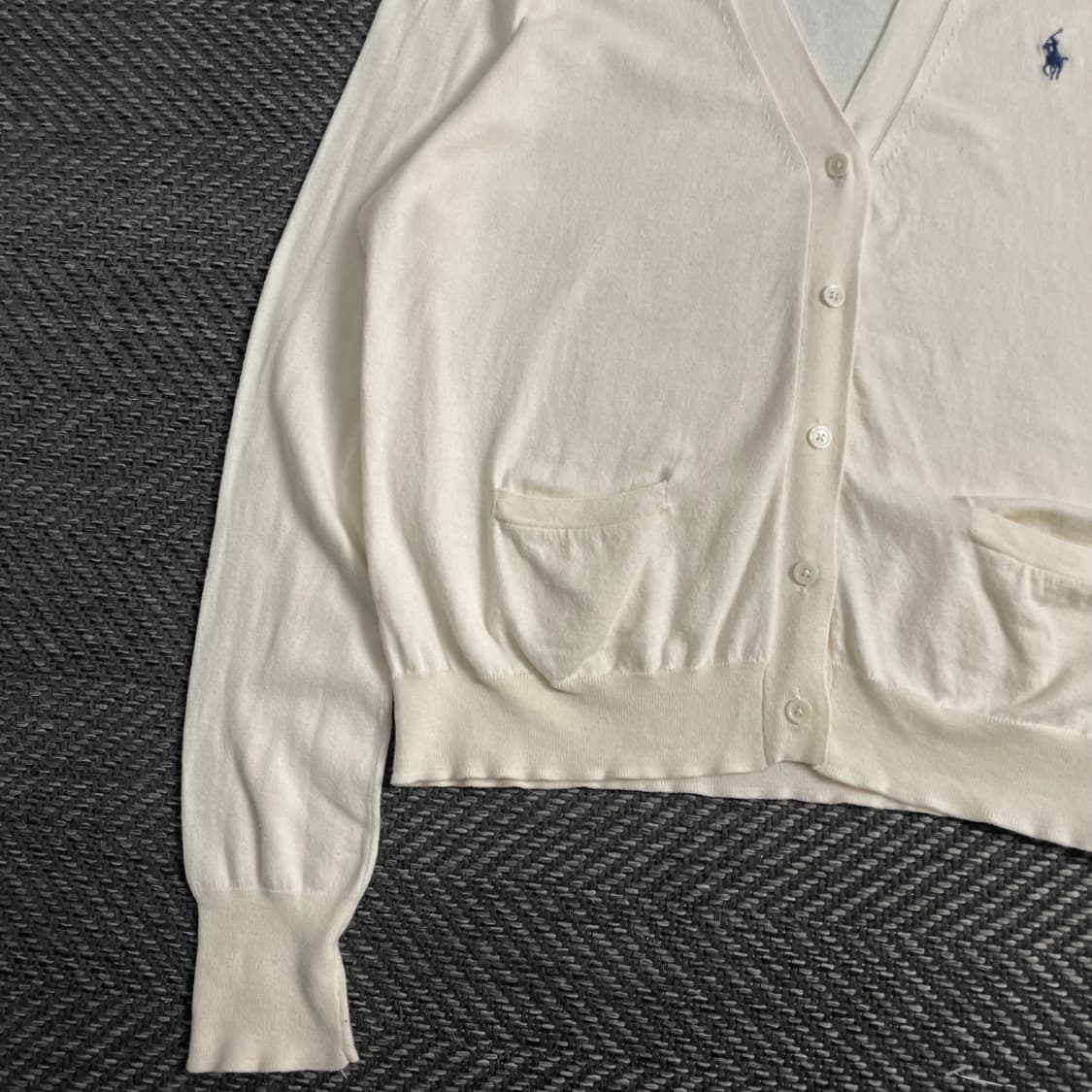 폴로 랄프로렌 포니 우먼스 피마 코튼 가디건 아이보리y 3939 상품이미지4