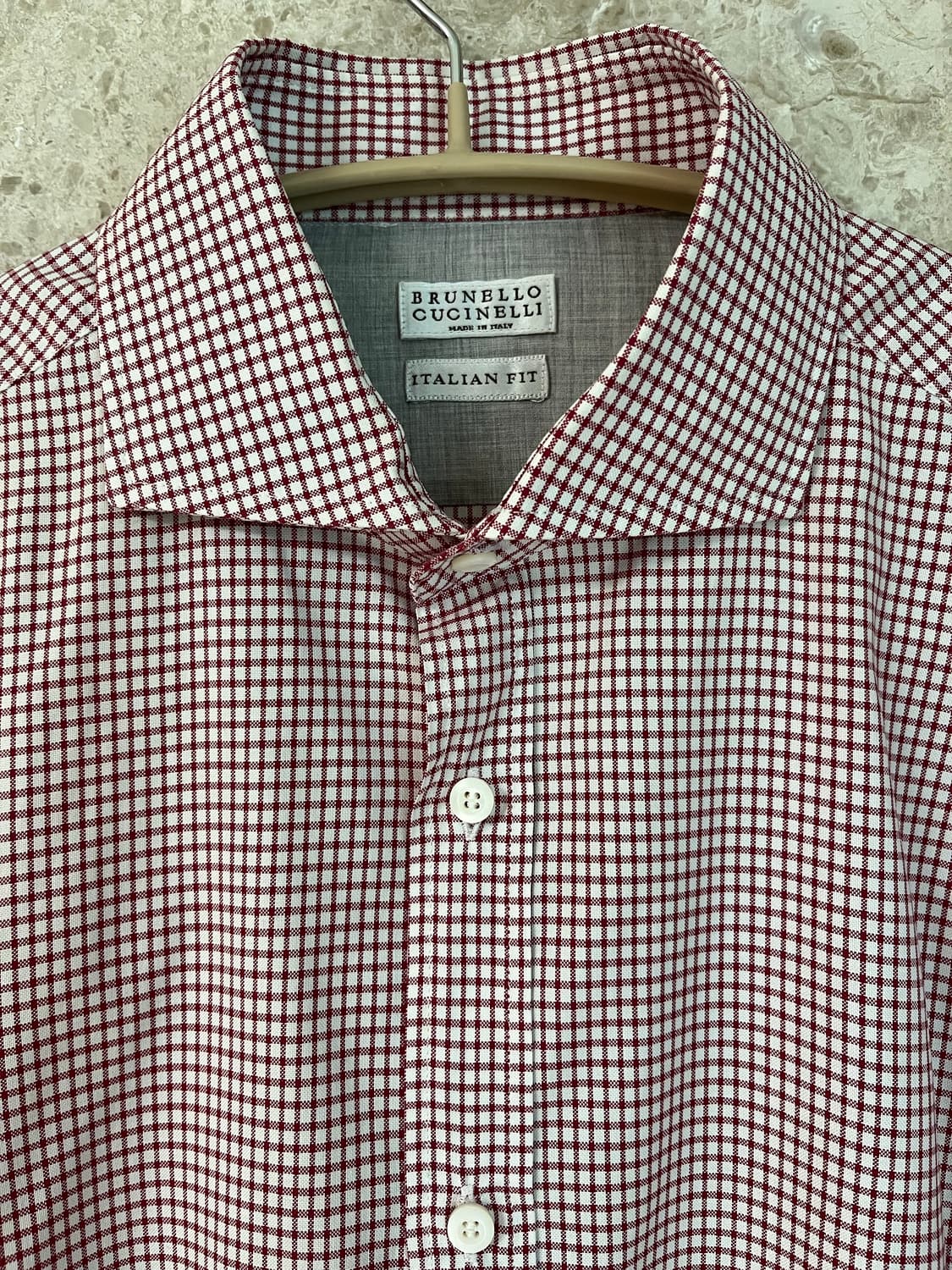 브루넬로 쿠치넬리 체크 셔츠 M 정품 상품이미지2