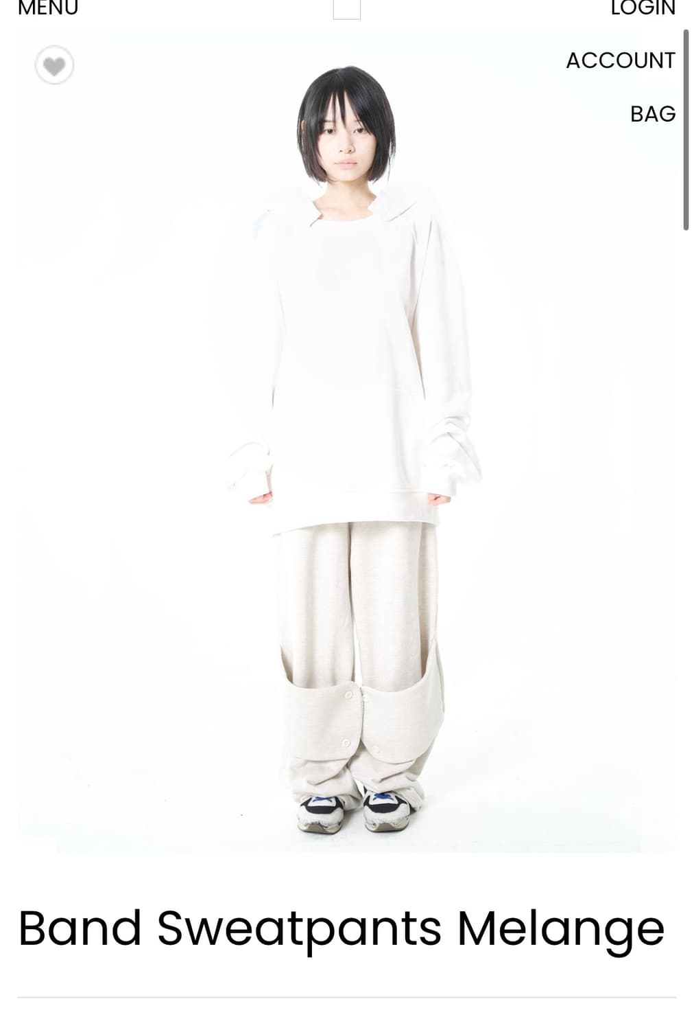 오쉬하이 밴드 스웻팬츠 멜란지 상품이미지1