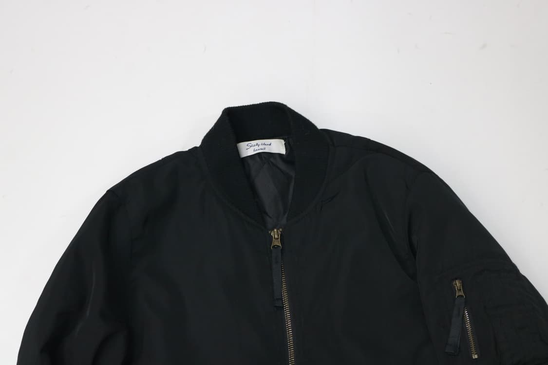 Shelly Island 쉘리 아일랜드 빈티지 블랙 MA-1 항공 점퍼 상품이미지3