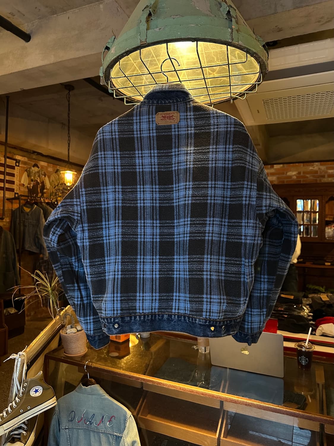 80s USA 빈티지 리바이스 플란넬 안감 리버시블 데님 자켓 상품이미지6