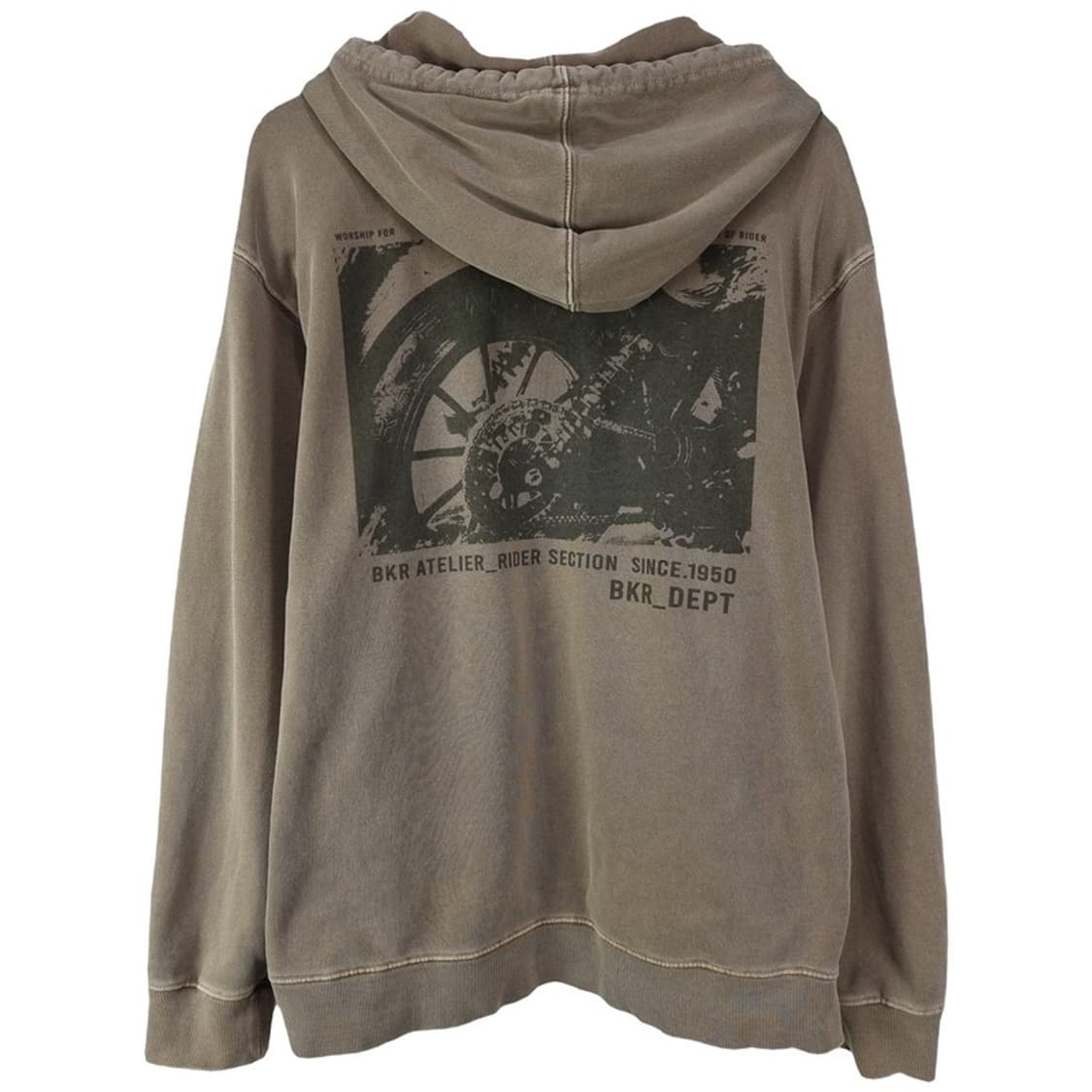 [버커루] 빈티지 워시드 그래픽 프린팅 오버핏 후드티 M18013 상품이미지3