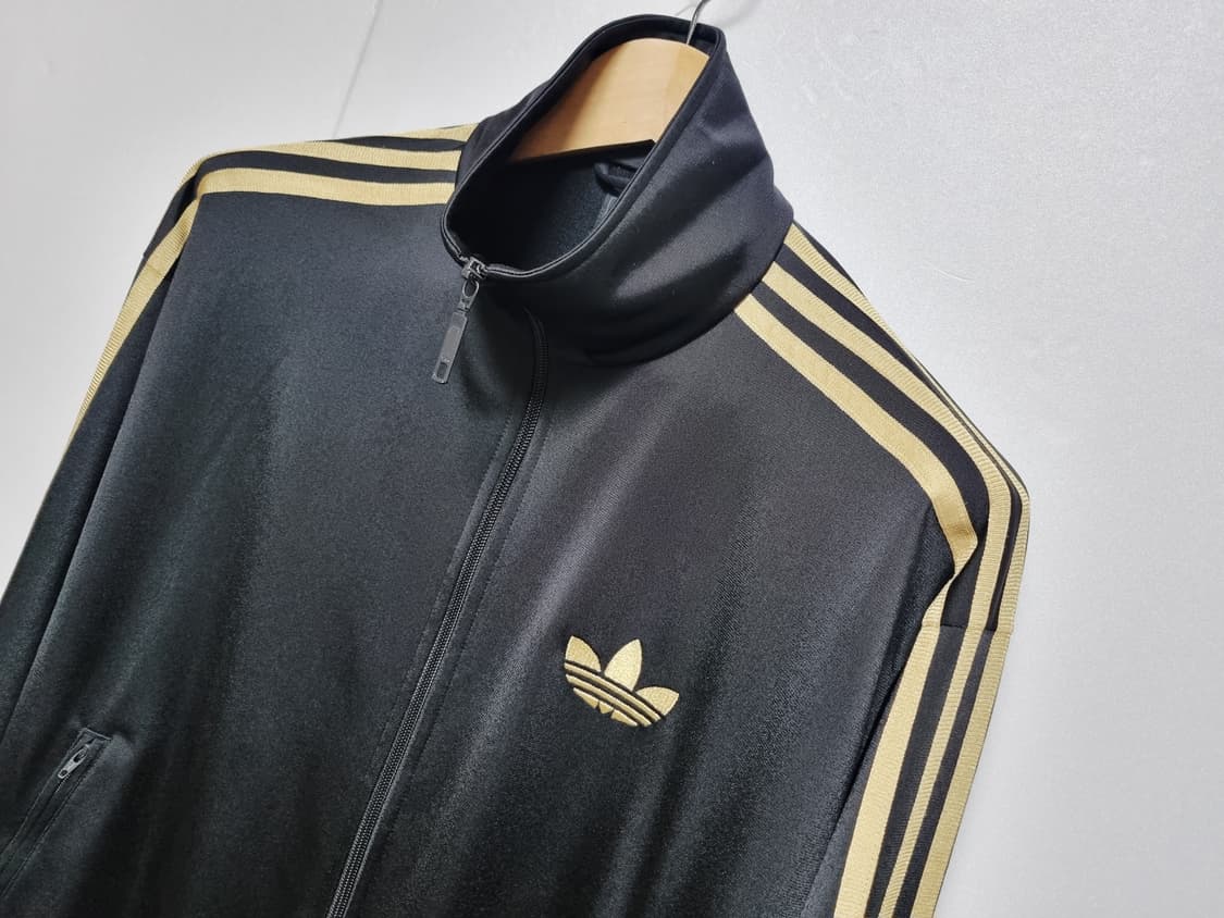 남성 상태양호 아디다스 블랙&골드 검금 파이어버드 불꽃 트랙탑 져지 저지 상품이미지1