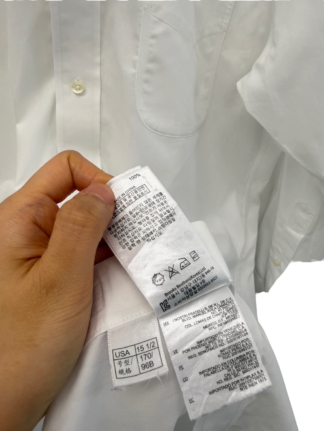 브룩스브라더스 옥스포드 셔츠 화이트 (국내100~105) 상품이미지10