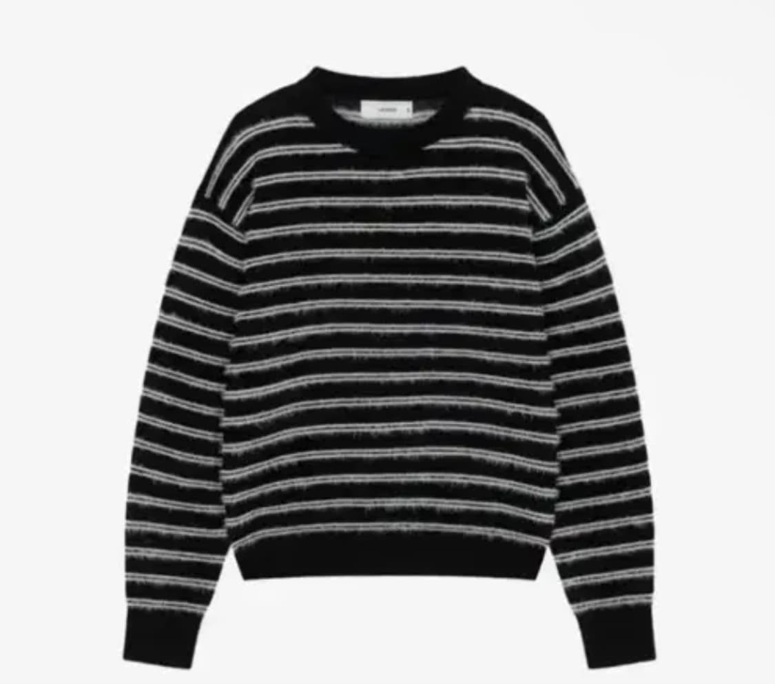 구매)웨이비니스 헤어리니트 블랙2사이즈 상품이미지1