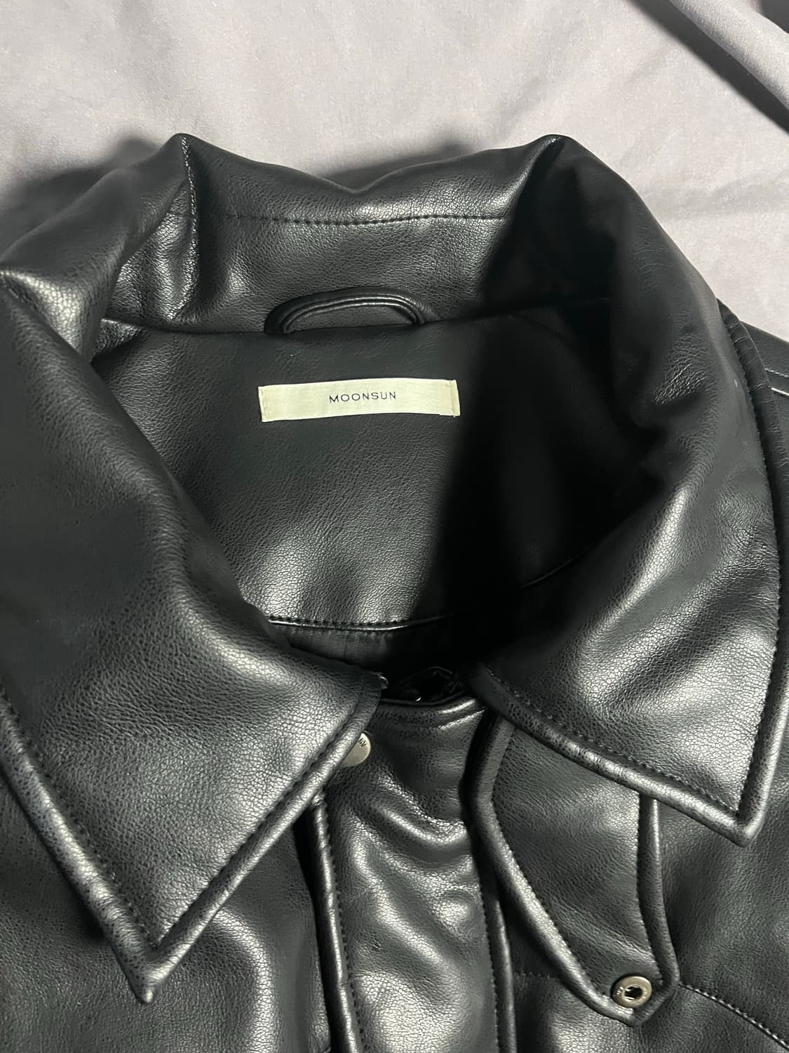 문선 비건레더 구스다운 자켓 2 사이즈 상품이미지3