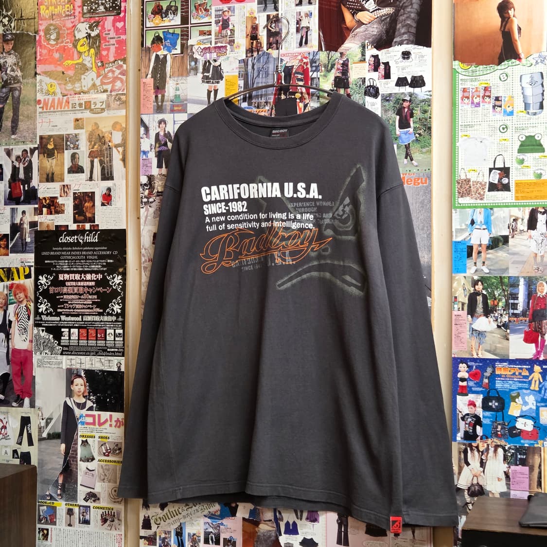 JPN 배드보이 차콜 프린팅 롱슬리브 상품이미지1