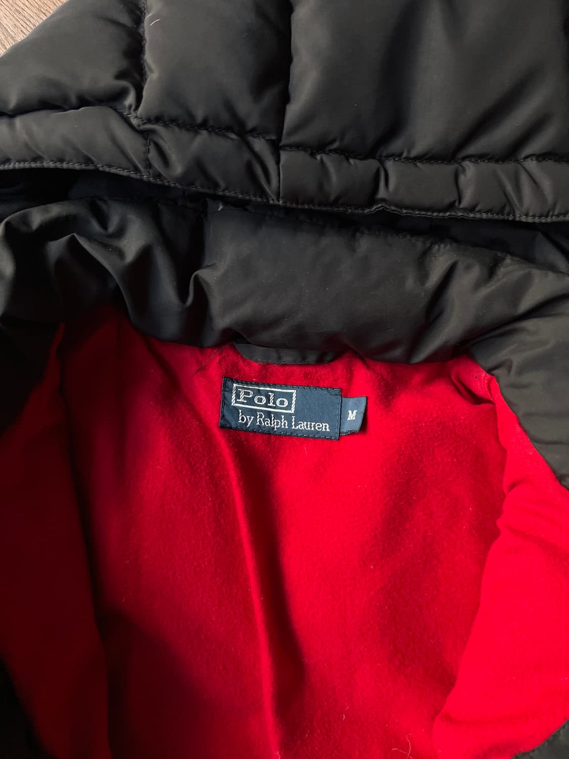 [M]폴로 랄프로렌 블랙 레더 요크 덕다운 패딩 상품이미지3