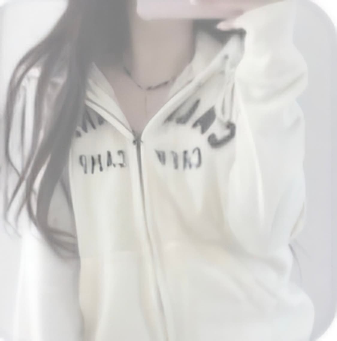 후아유 화이트 후드집업 판매해요 상품이미지1