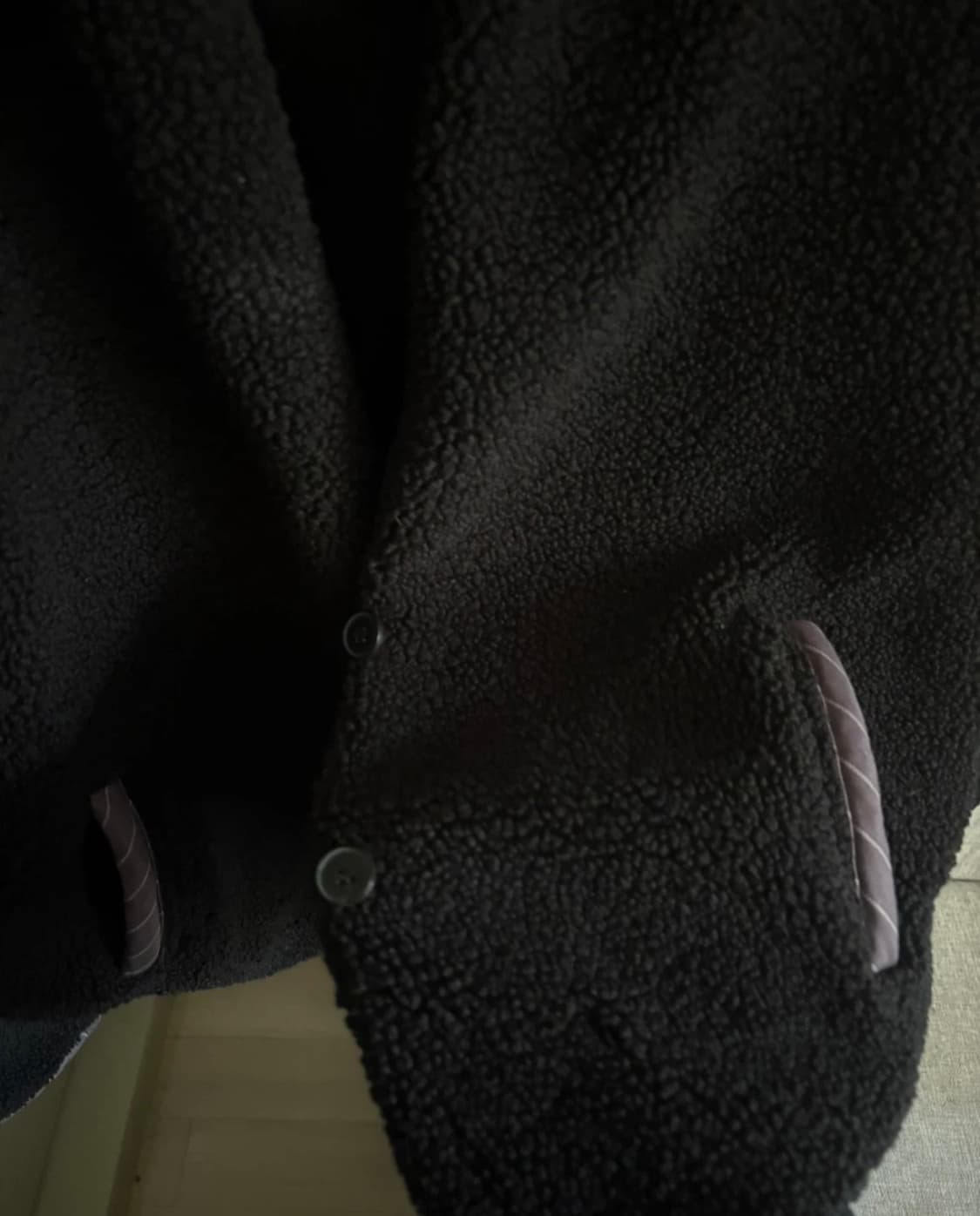 블랙 볼레로 플리스 자켓 상품이미지2