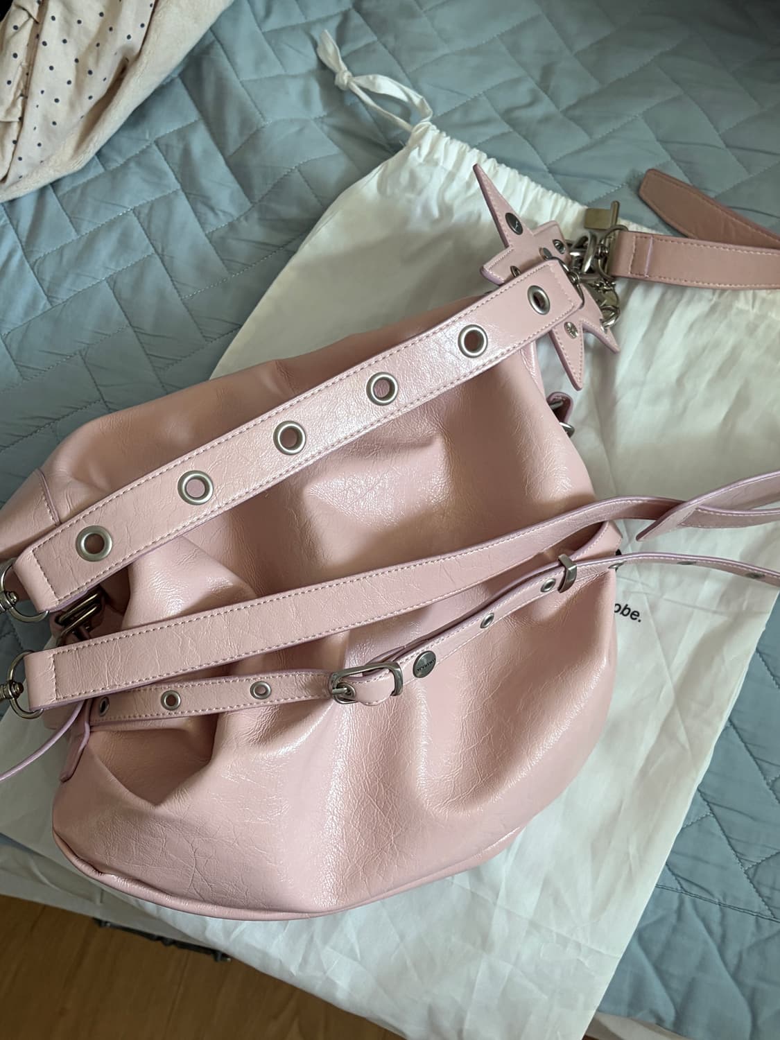 여밈 YEOMIM slouchy bag (pale pink) 상품이미지6