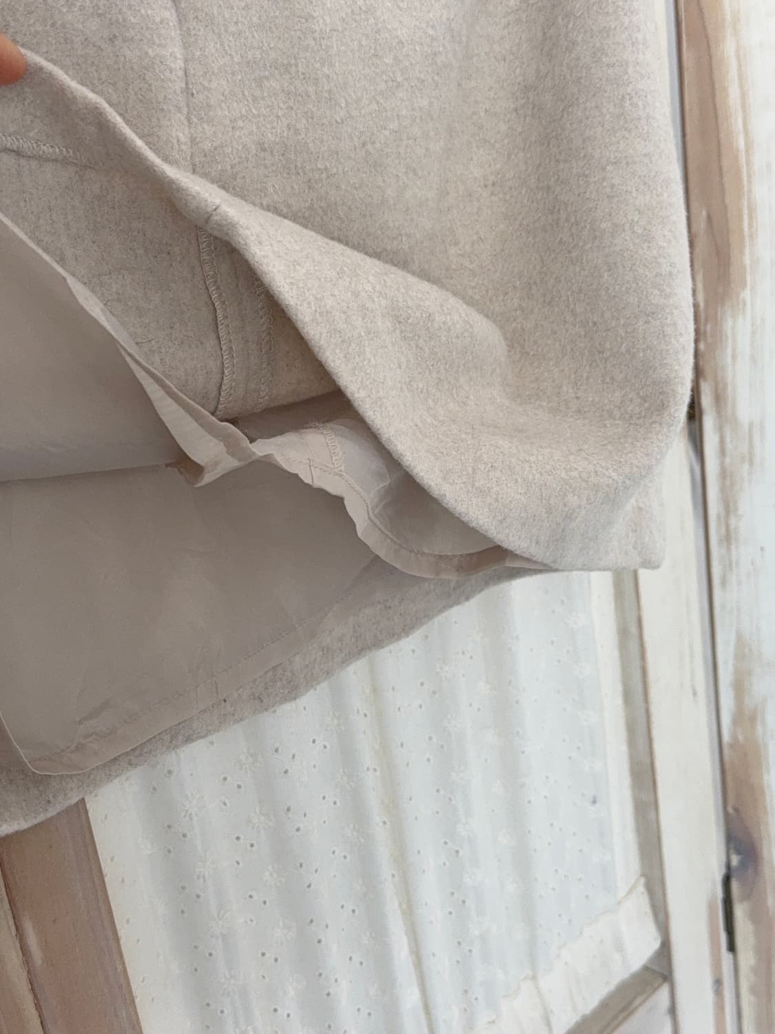 Cosy light beige wool skirt 상품이미지10