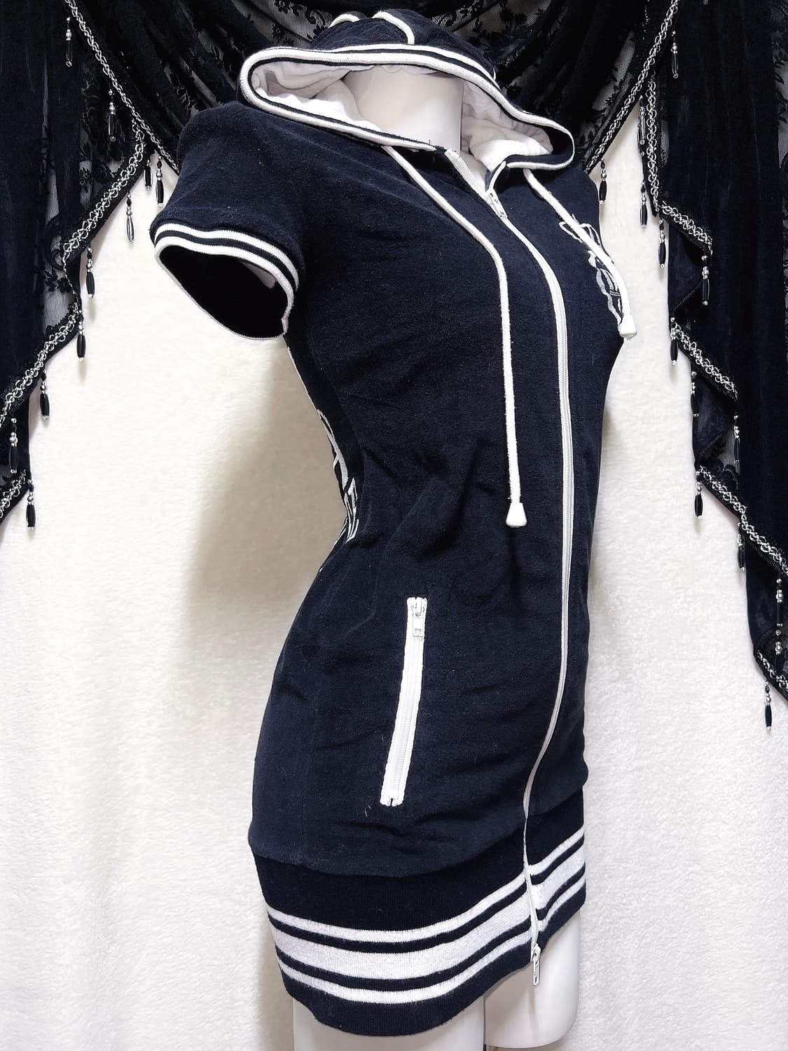 리즈리사돌 y2k 와투케 오네갸루 펑크 베메클 투웨이 후드집업 원피스 상품이미지4