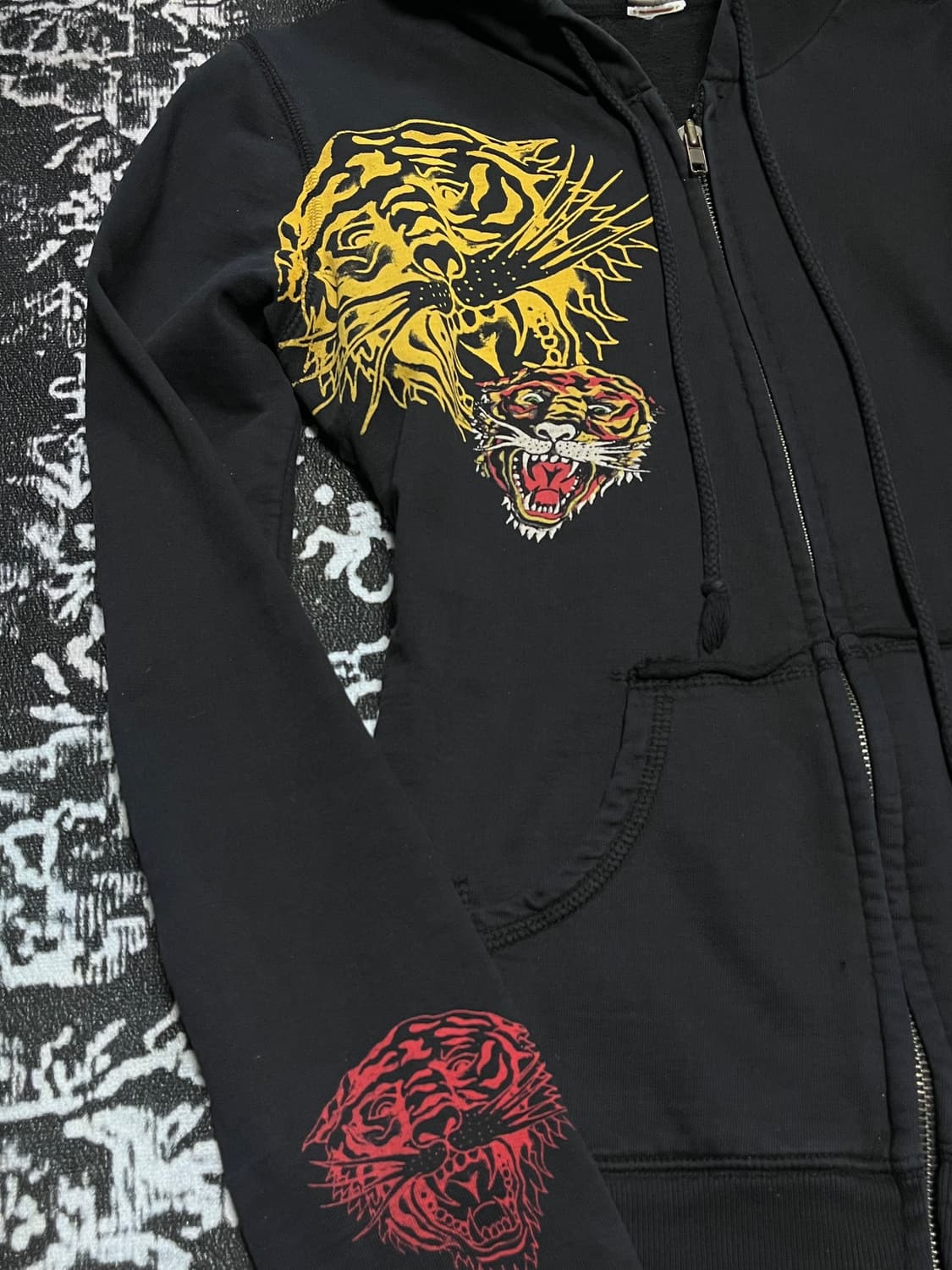 00's Ed Hardy y2k Tattoo Hooded Zip-Up S 상품이미지2