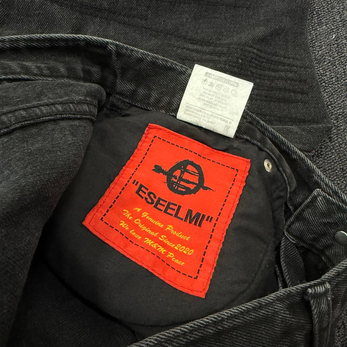 ESEELMI 에씰미 데미지 흑청 데님팬츠 상품이미지9