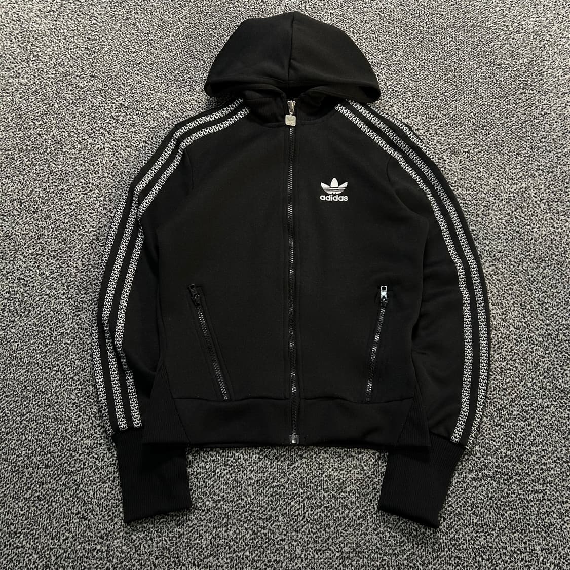 아디다스 블랙 져지 후드집업 상품이미지1
