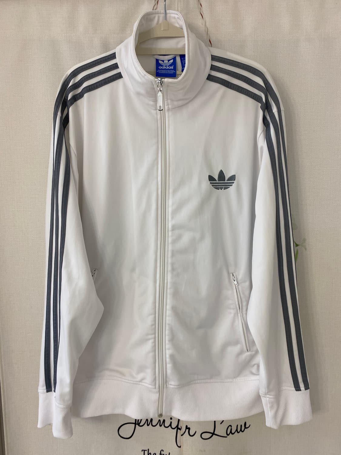 2XL)아디다스 파이어버드 흰회색 져지_우주매물 상품이미지1