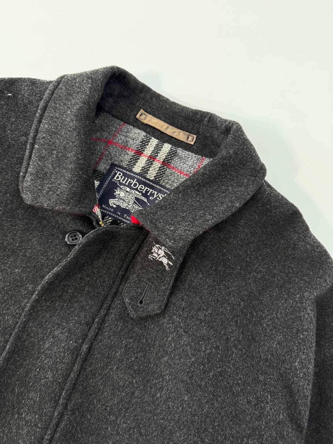 버버리 90‘s 오버핏 모직 블루종 자켓  상품이미지4