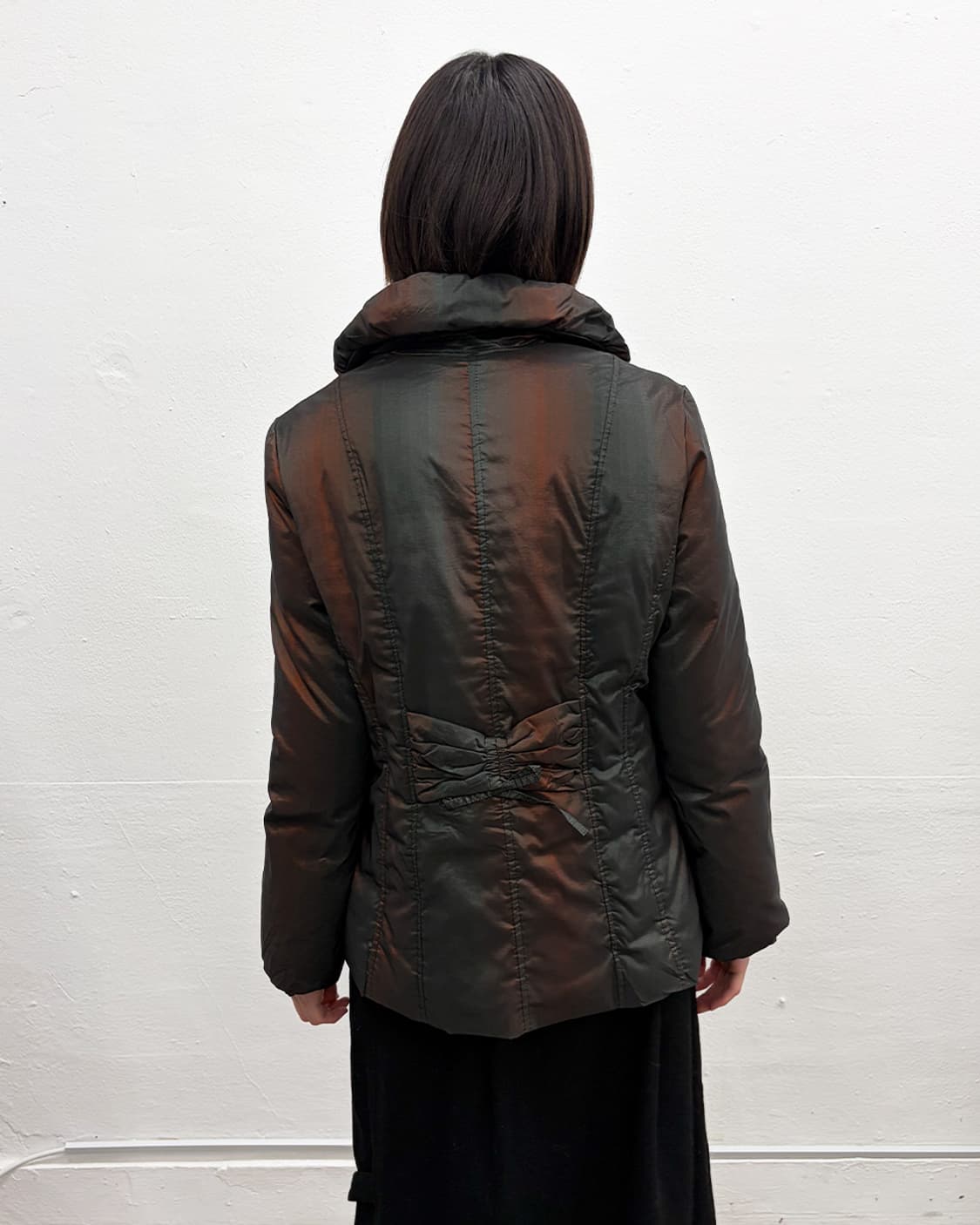 빈티지 프릴 칼라 홀로그램 푸퍼 상품이미지2