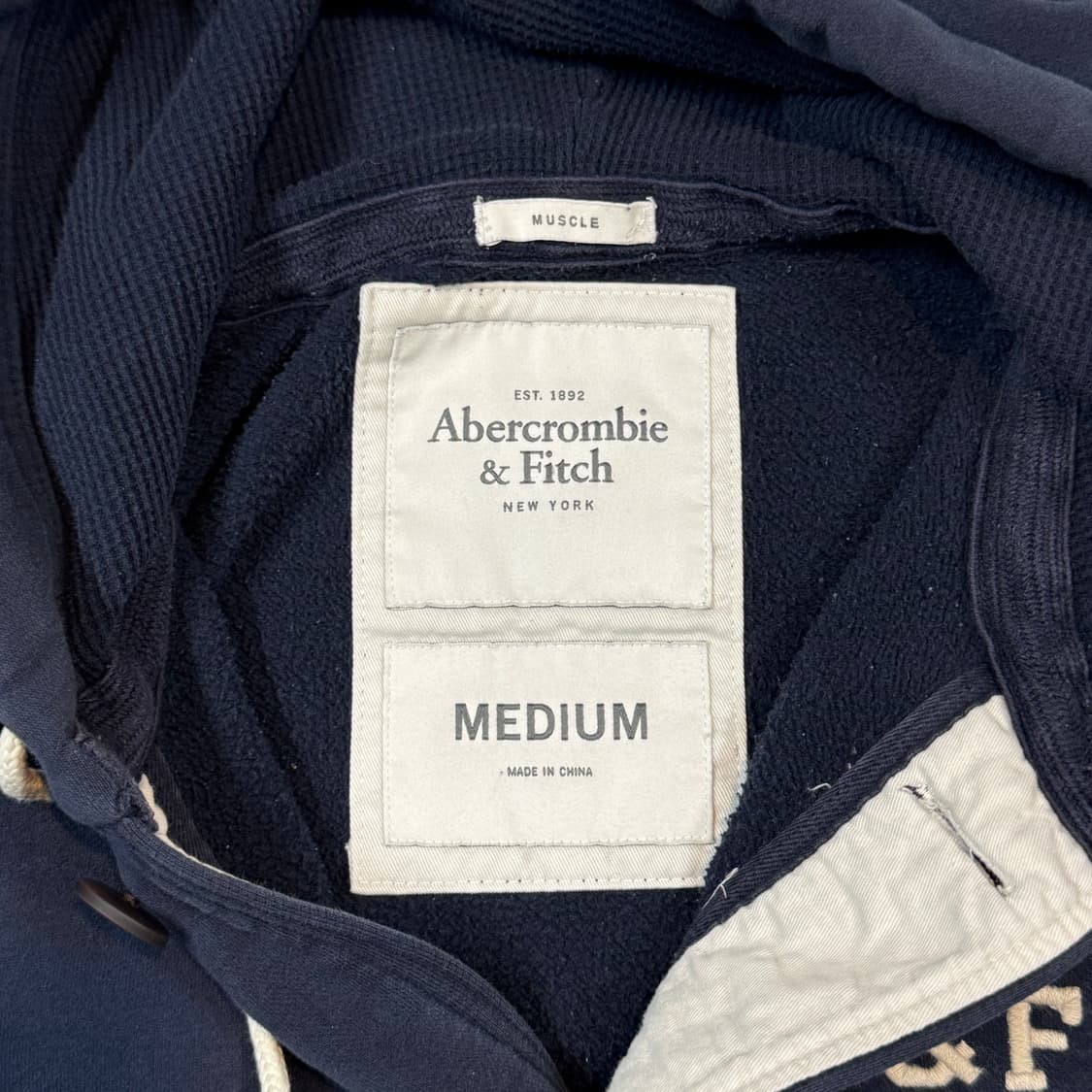 M) 아베크롬비 네이비 후드 버튼 집업 상품이미지7