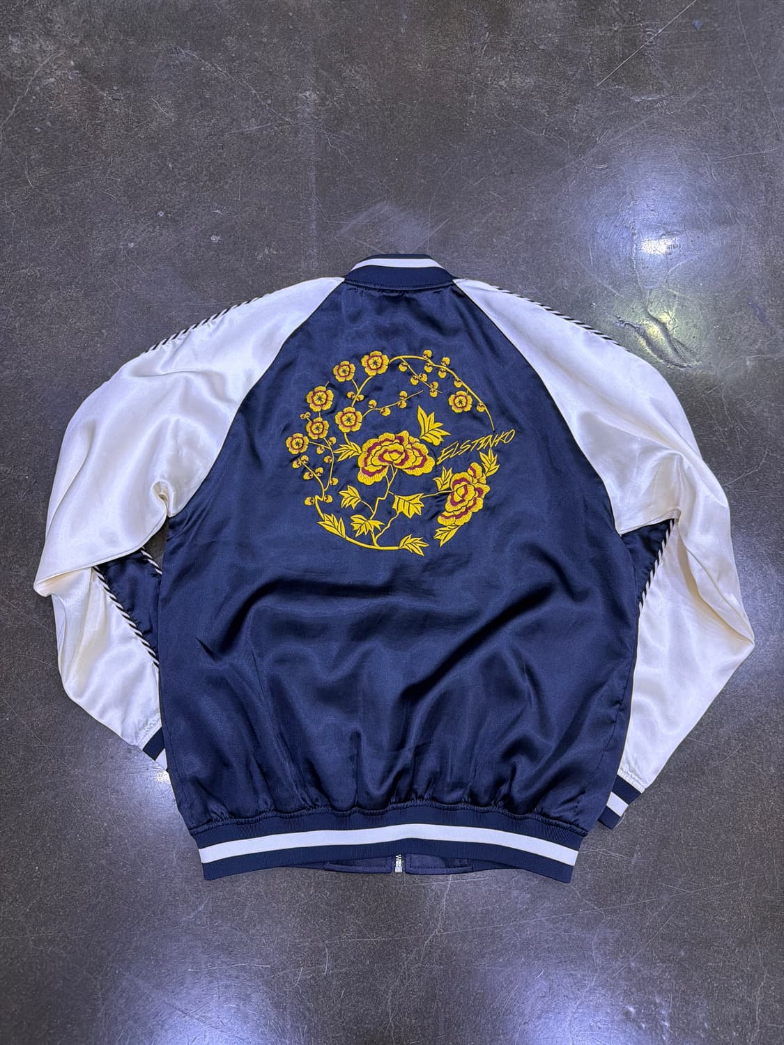 엘스팅코 이글스 플라워 자수 스카쟌 봄버자켓 져지 M 상품이미지2