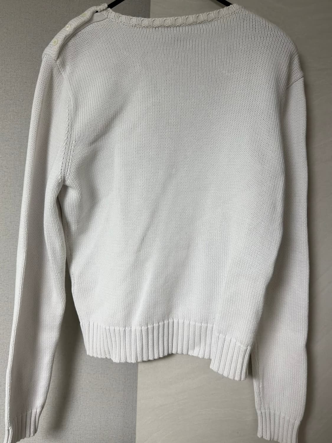 폴로 화이트 빈티지 니트 상품이미지2