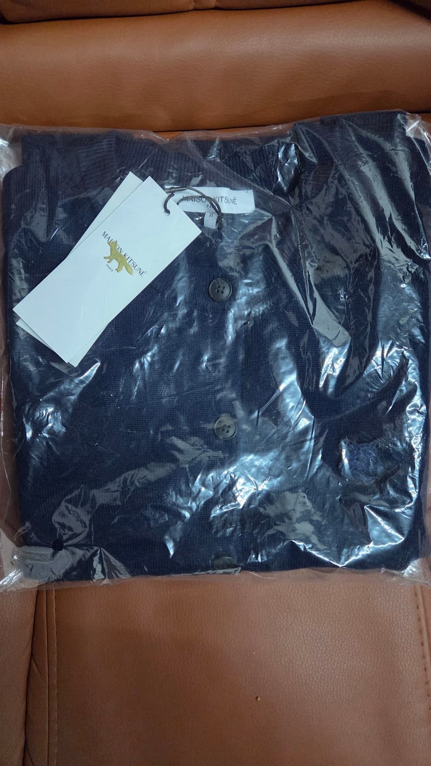 메총키츠네 여성 울 가디건XL 네이비[새상품/정품] 상품이미지1