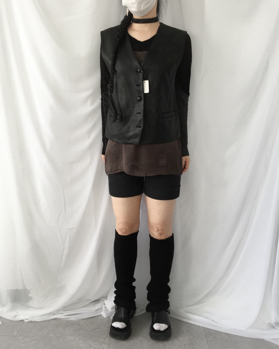 Leather vest 상품이미지1