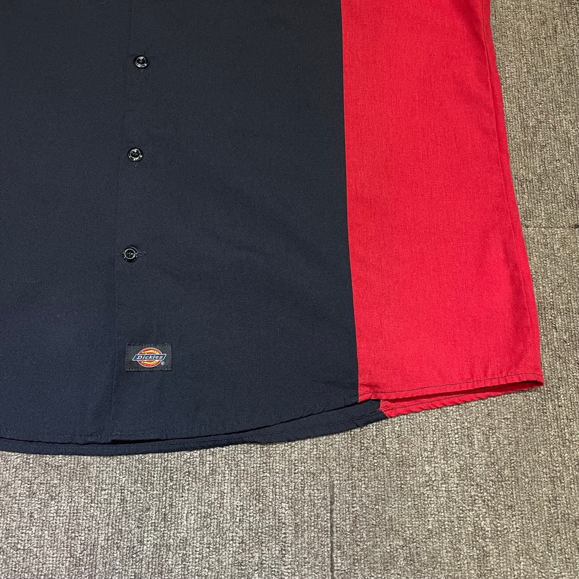 (XL) 90~00s Dickies 디키즈 반팔 워크 셔츠 패치 상품이미지5