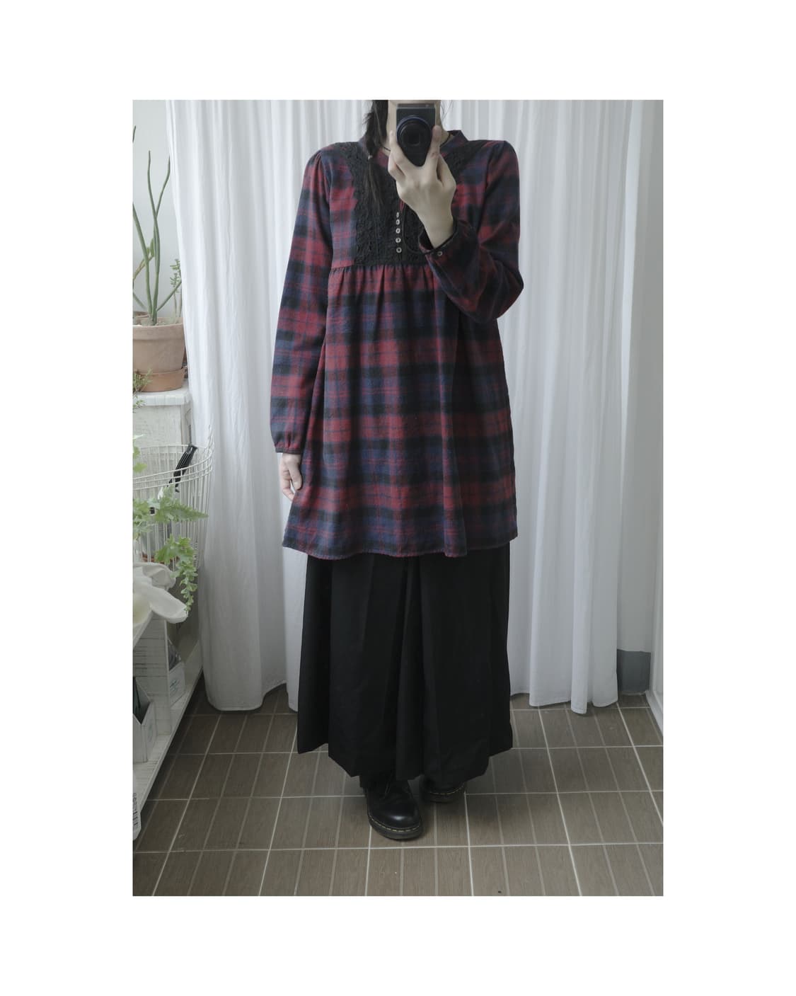 Tartan Checkered Red Dress 상품이미지4