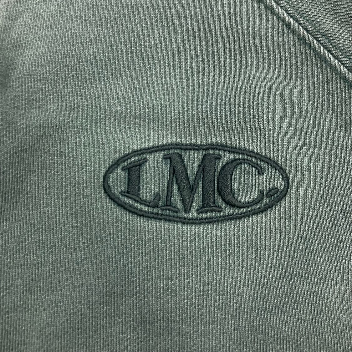 LMC 그린 컬러 피그먼트 스몰 로고 카라 맨투맨 상품이미지2