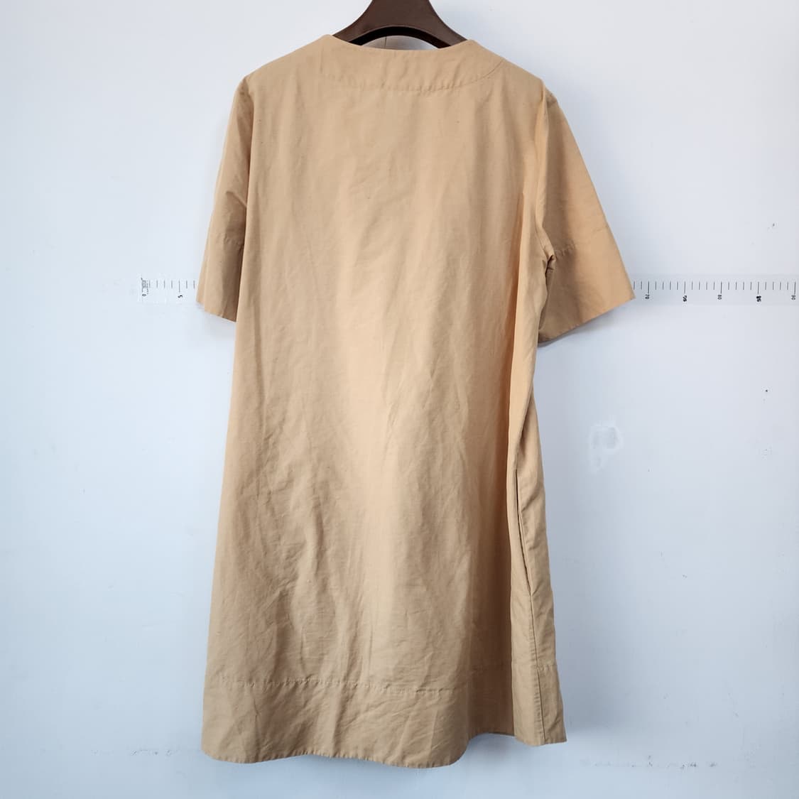 코스 코튼 반팔 롱 원피스 베이지 상품이미지5