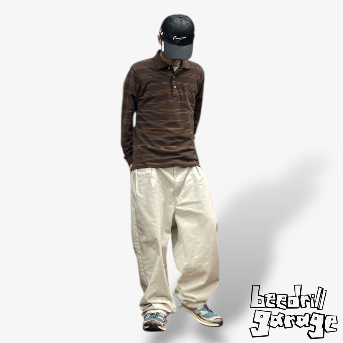 칸사이 야마모토 up to you 스트라이프 피케 롱슬리브 상품이미지1