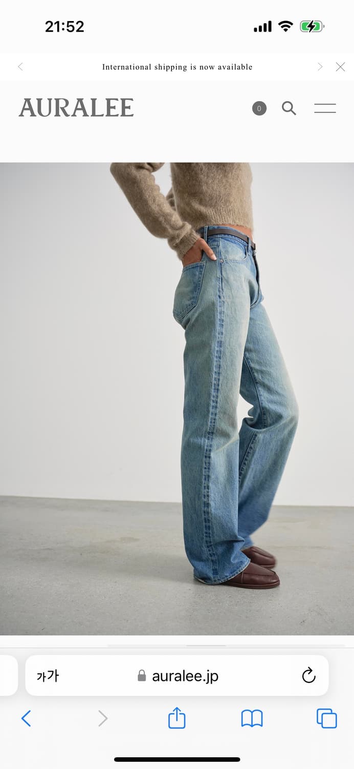 오라리 비이커 데님 1사이즈 auralee  상품이미지5