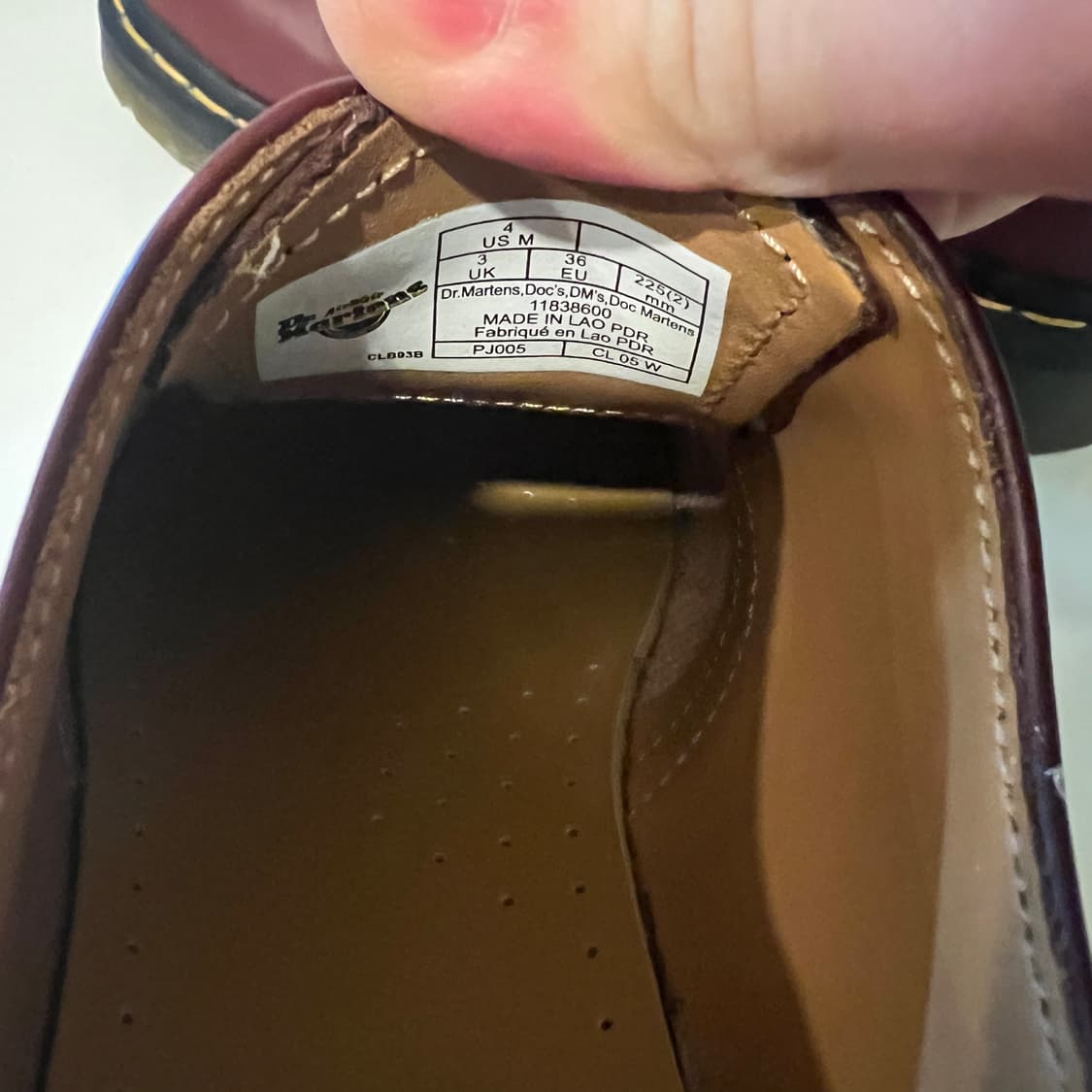 닥터마틴 3홀 스무스 체리레드 로퍼 상품이미지5