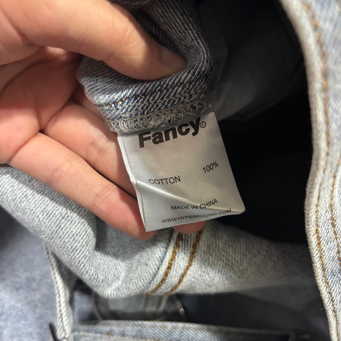 FREE 팬시클럽 연청 데님 풀오버 멜빵바지 상품이미지6