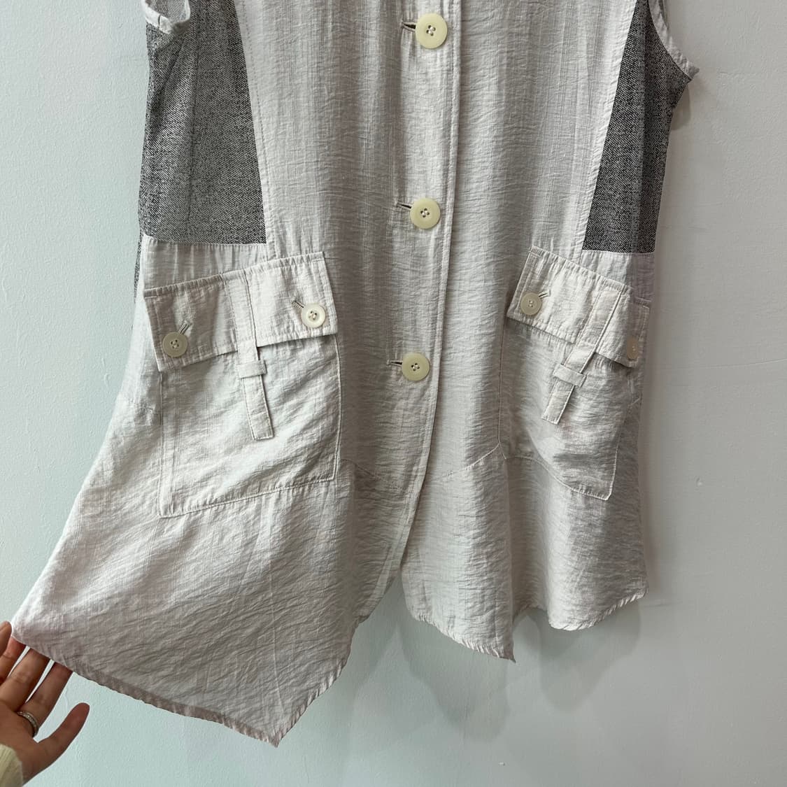 셔링 레이어드 베스트 상품이미지3