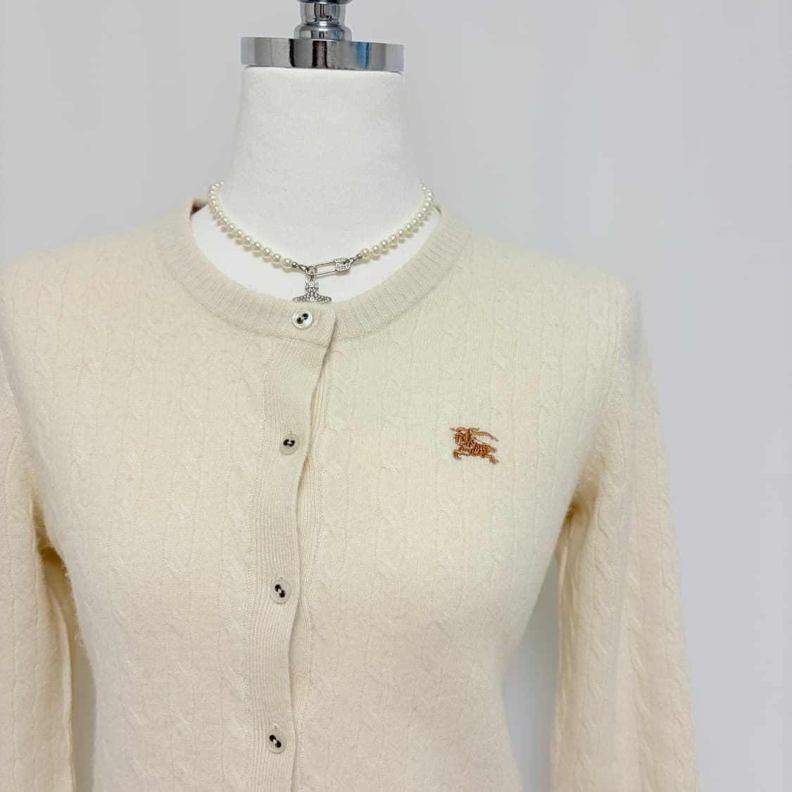 버버리 울 케이블 가디건 상품이미지8