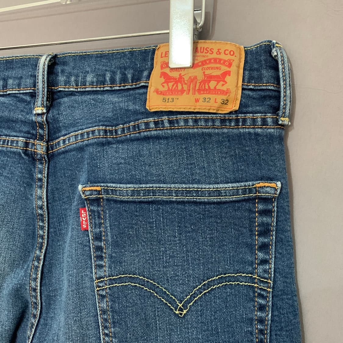 32인치 리바이스 513 스판 밴딩 워싱 데님 청바지 상품이미지3