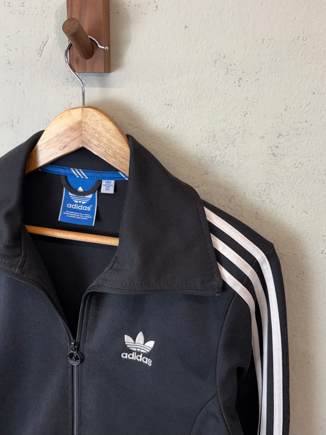 아디다스 구형 유로파 삼선 트랙탑 져지 블랙 상품이미지4